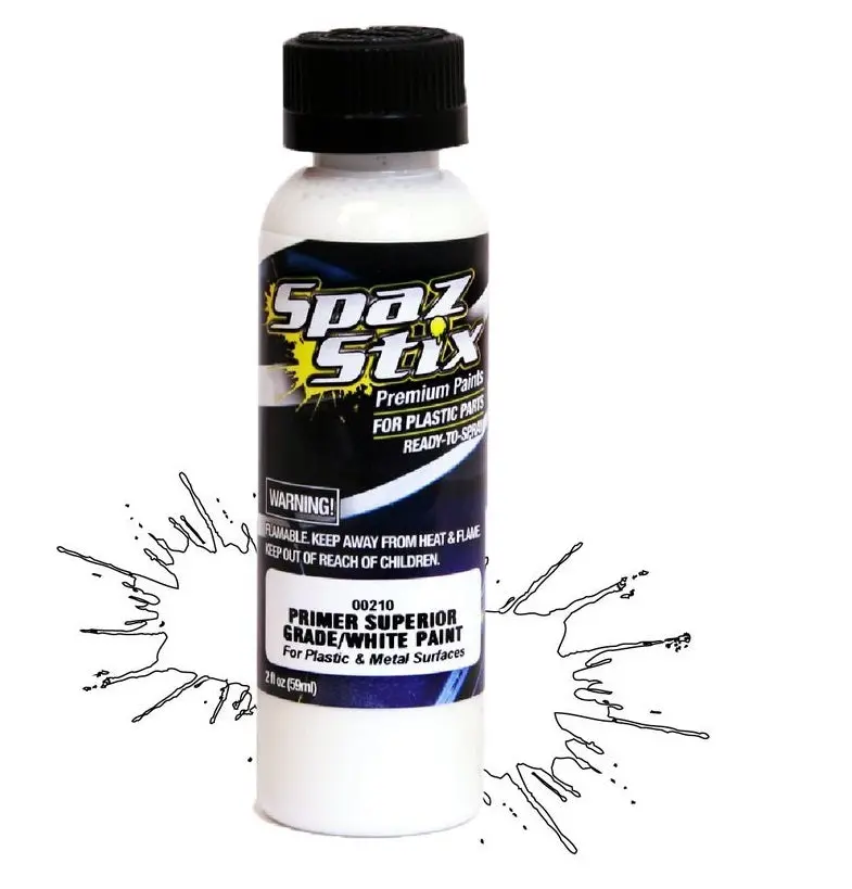 Spaz Stix Sandable Primer/ White Airbrush Paint 2Oz - Szx00210 1