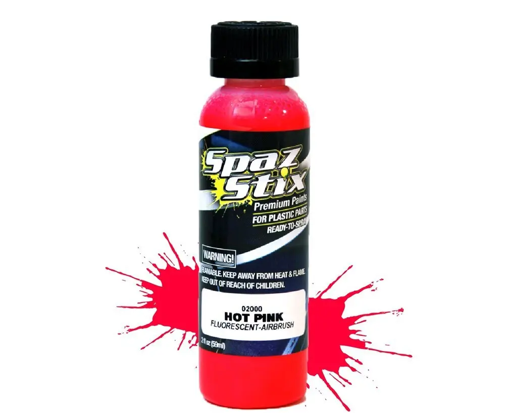 Spaz Stix Hot Pink Fluorescent Airbrush Paint 2Oz - Szx02000 1