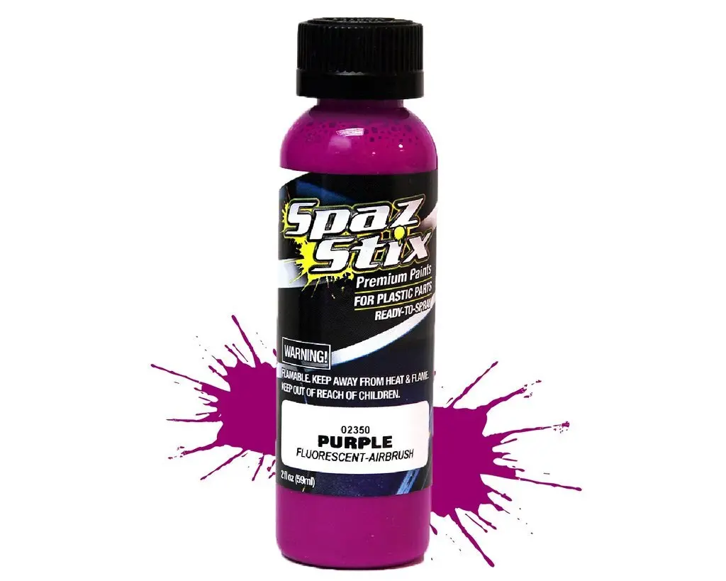 Spaz Stix Purple Fluorescent Airbrush Paint 2Oz - Szx02350 1