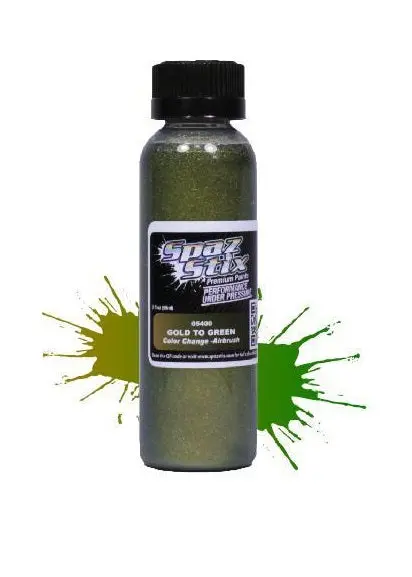 Spaz Stix Gold/ Green Colour Change Airbrush Paint 2Oz - Szx05400 1