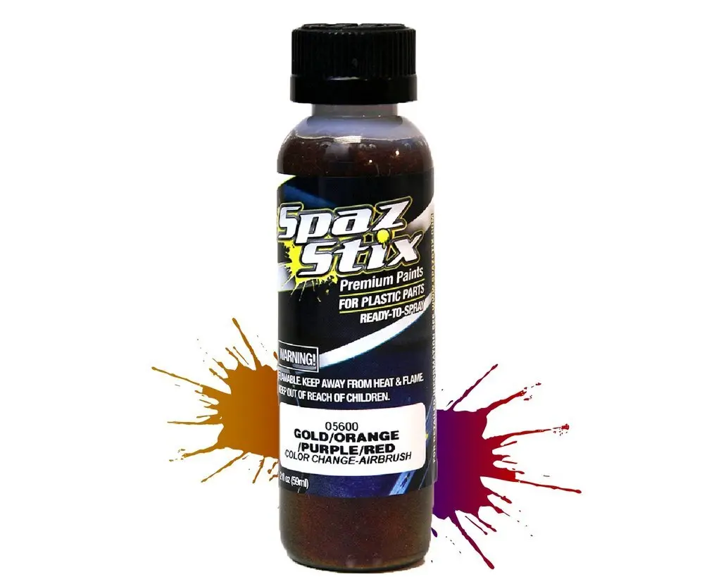 Spaz Stix Gold/ Orange/ Purple/ Red Colour Change Airbrush Paint - Szx05600 1