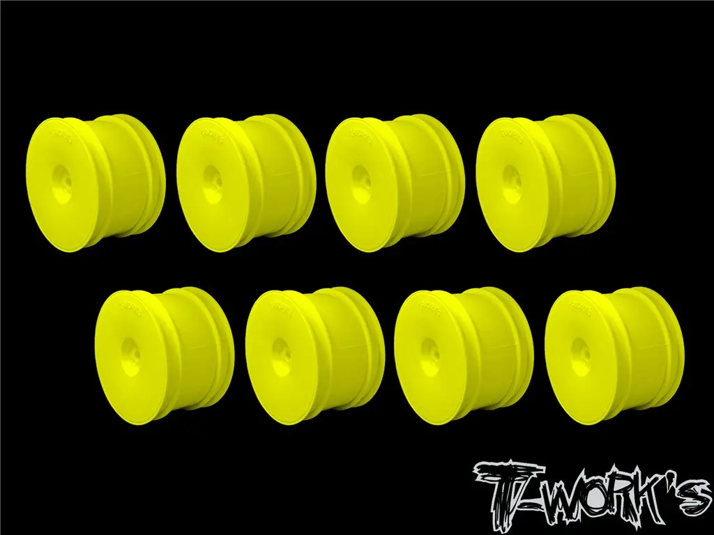 1/10Th Rear Wheel Yellow 2.2 12Mm Hex - 8Pcs 1