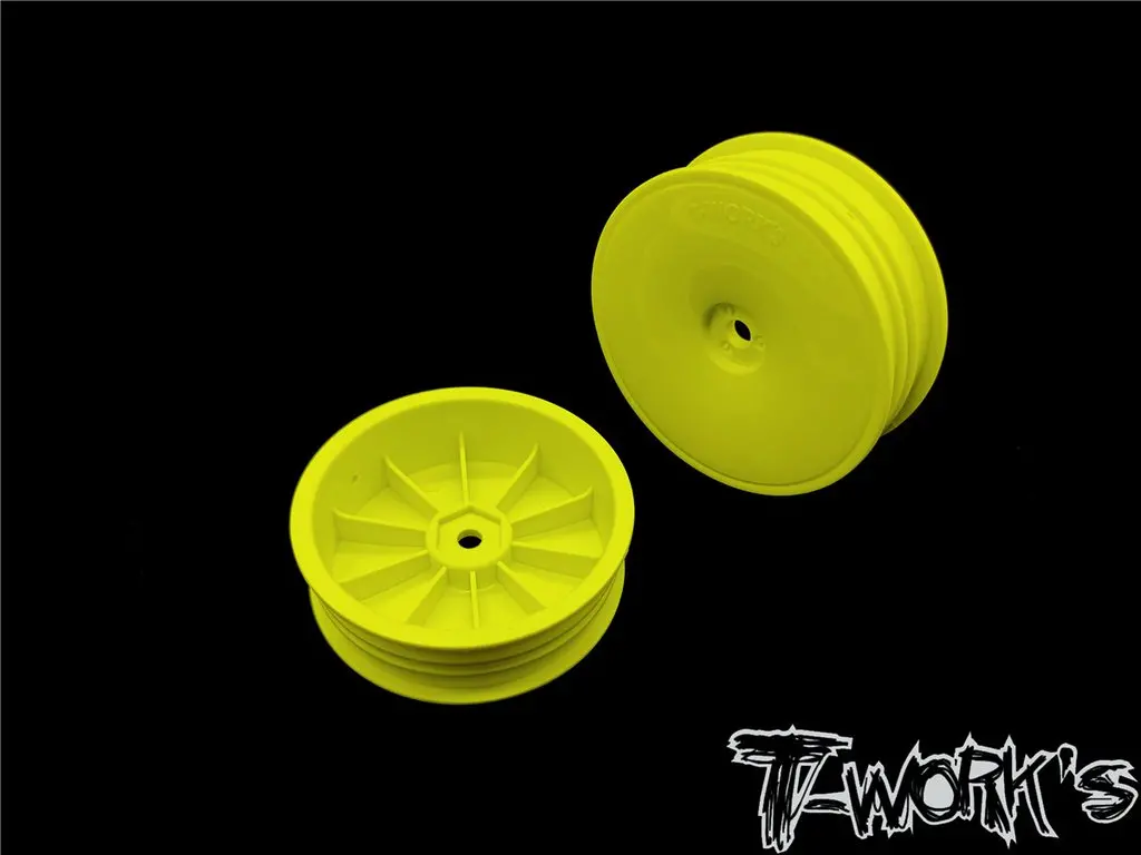 1/10Th Narrow Front Wheel - Yellow 2.2 12Mm Hex 2Pcs 1
