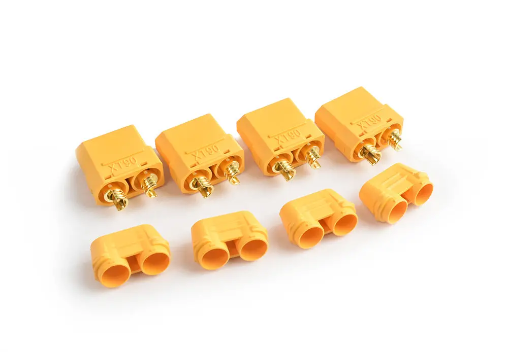 Tornado Xt90 Female Plugs W/ Wire Shrouds 4Pcs - Trc-0105Bf 1