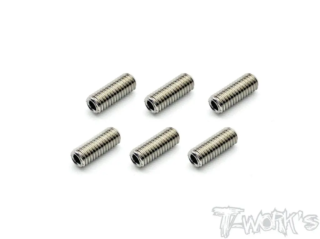 Titanium Hex Grub Screw 3 X 8Mm - 6Pcs 1