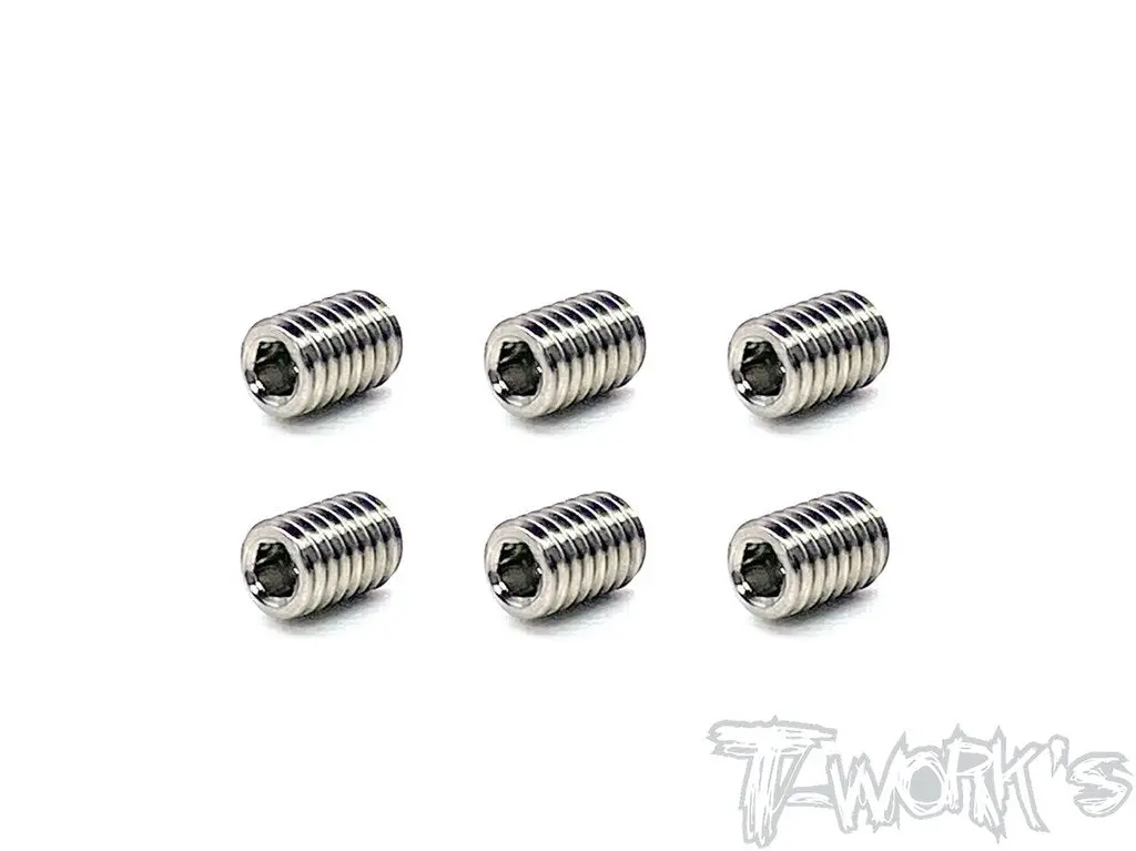 Titanium Hex Grub Screw M4 X 6Mm - 6Pcs 1