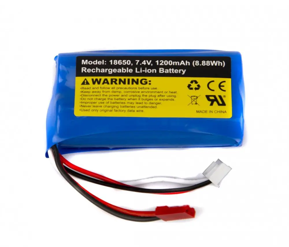 Udi 1200Mah 7.4V Li-Ion Battery Red Jst - U1601-012 1