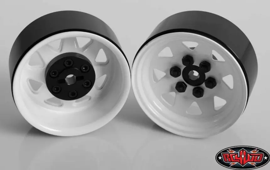 Rc4wd 6-Lug Wagon 1.9In White Steel Stamp Beadlock Wheels 4Pcs - Z-W0128 1