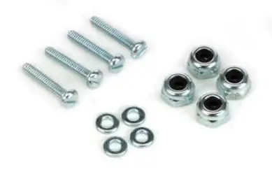 Dubro 4-40X31.75Mm Bolt, Nyloc Nut & Washer Set 4Pcs/Ea - Dbr176 1