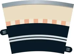 Scalextric Digital Single Lane Rad-3 22.5Deg 4Pcs - C7017 1