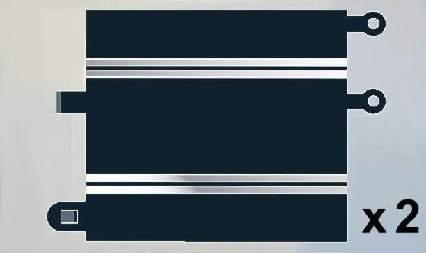 Scalextric 175Mm Converter Straight Track 2Pcs - C8222 1
