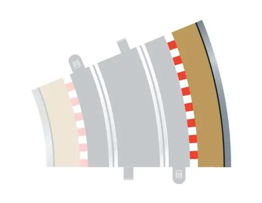 Scalextric Outer Border Curve Rad-3 22.5Deg 4Pcs - C8224 1