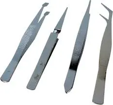 Delta Stainless Steel Tweezer Set 4Pcs - Dl64001 1