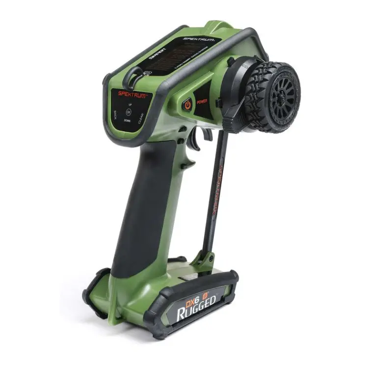 Spektrum Dx6 Rugged 6Ch Dsmr Surface Transmitter Green No Receiver - Spmr6215g 1