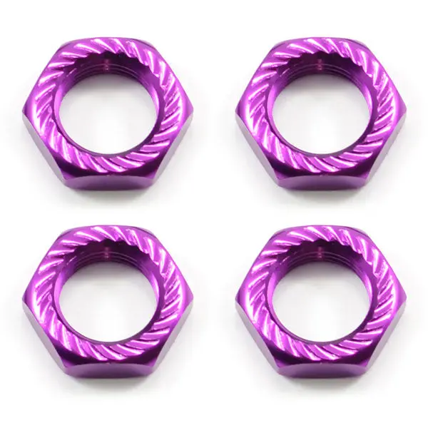 Nyloc Wheel Nuts 17 X 1.0Mm - Purple 4Pcs 1