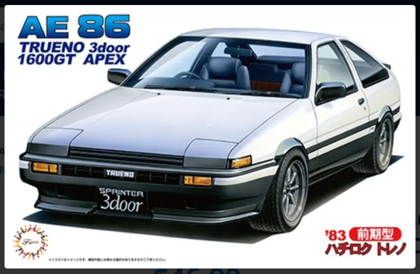 Fujimi Toyota Ae86 Trueno "Early Type" 1983 1:24 - Fuj04642 1