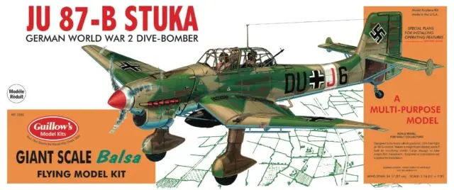 Guillows Ju 87-B Stuka Balsa Model Kit 1:16 - Guill1002 1