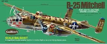 Guillows B-25 Mitchell Us Ww2 Bomber Balsa Model Kit 1:32 - Guill805 1