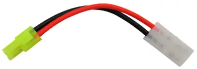 Rct Tamiya Female To Mini Tamiya Male Adapter 16Awg 100Mm 1Pc/Bag (1Pc) - Rctc07006 1