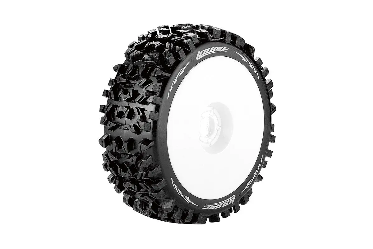 Louise B-Pioneer 1:8 Buggy Soft Tyre On White Dish Wheel 2Pcs - Lt3130sw 1