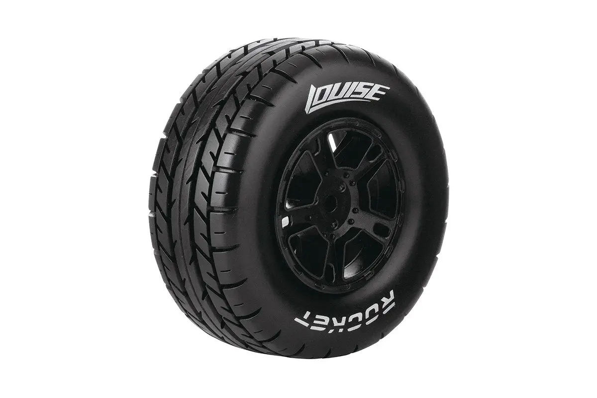 Louise Sc-Rocket 1:10 Rr Sc Soft Tyre On Black Wheel 2Pcs - Lt3154sbtr 1