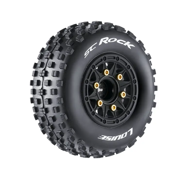 Louise Sc-Rock 1:10 Short Course Soft Tyre On Black Wheel 2Pcs 12/14/17Mm Hex - Lt3229sb 1