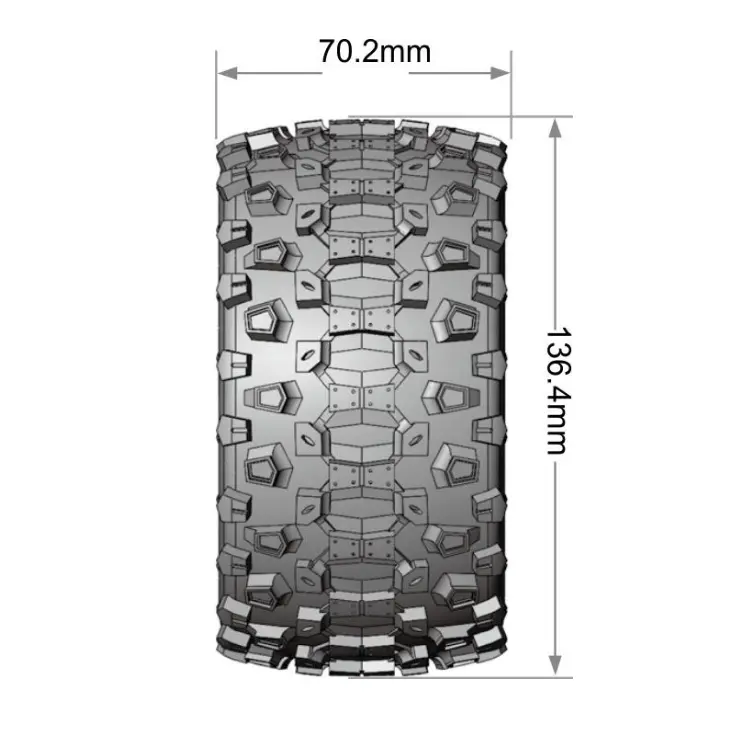 Louise Mt-Uphill Mft Maxx/ Mt Tyre On Black Wheel With 12/14/17Mm Hex Hub 2Pcs - Lt3309sx 2