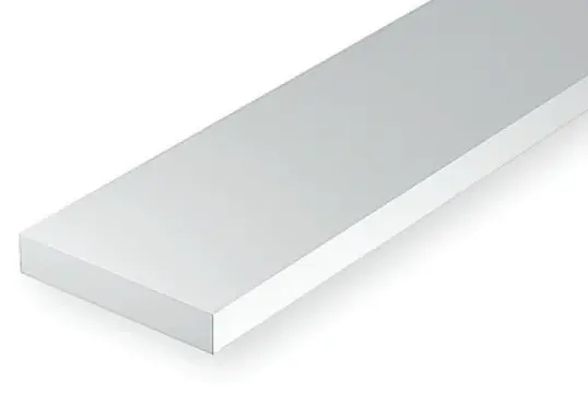 Evergreen 4.8X12.7X600mm White Styrene Strips 3Pcs - Eg403 1
