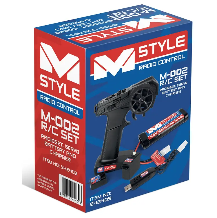 Mstyle Electric Car Starter Set W/ 2.4Ghz Radio & Receiver, Servo, Nimh Battery & Usb Charger - Ms-M-002 1