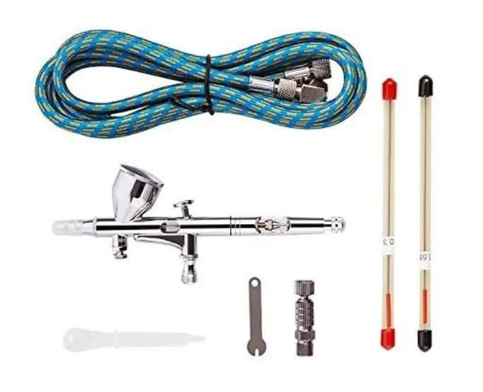 Vision Airbrush Dual Action Gravity Feed W/ Hose - Nhdu-80K 1