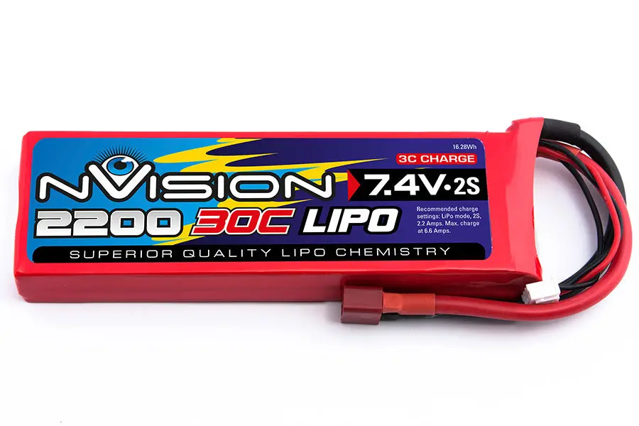 Nvision 2200Mah 7.4V 30C Lipo Battery Sc Deans - Nvo1803 1