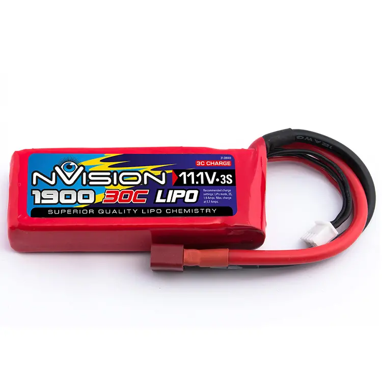 Nvision 1900Mah 11.1V 30C Lipo Battery W/ Deans Connector - Nvo1809 1