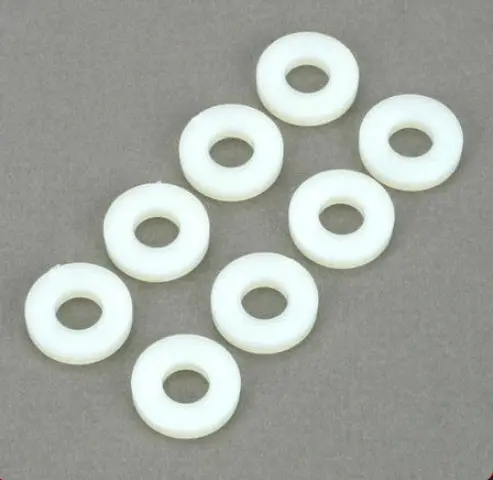 Dubro No.4 Nylon Flat Washers 8Pcs - Dbr635 1