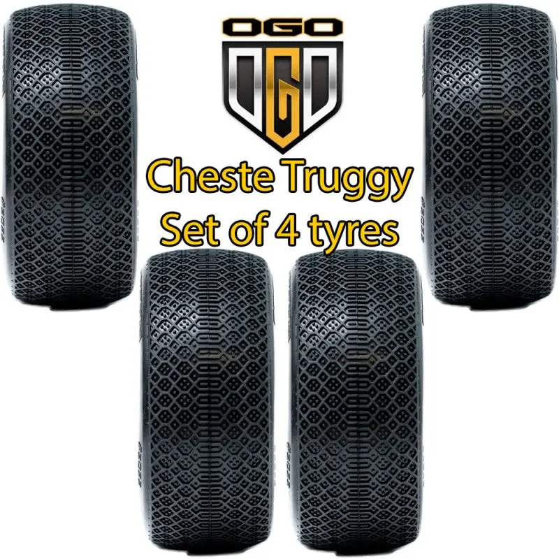 Cheste 1/8Th Truggy Clay Soft (Purple) Tyre Only - 4Pcs 1