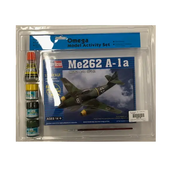 Omega Messerschmitt Me262a-2A 1:72 Starter Set W/ Glue, Paints & Brush - Om33009 1