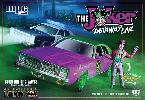 Mpc Batman Joker Getaway Car 1978 Dodge Monaco W/ Joker Figure 1:25 - Mpc890 1