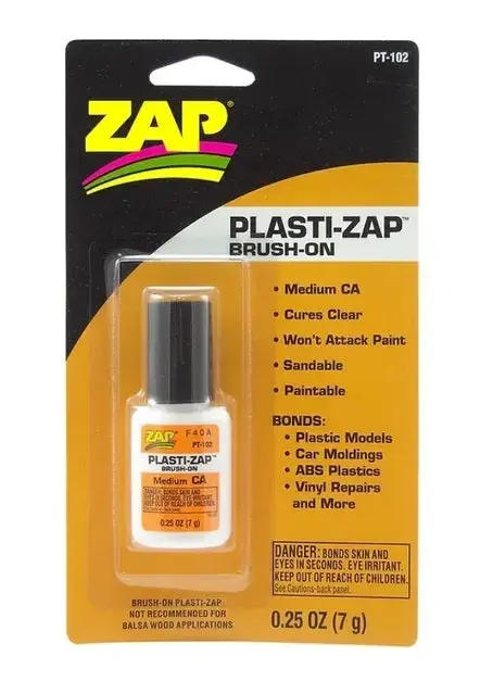 Plasti-Zap Orange Medium Clear Cure Brush-On Ca Glue 0.25Oz - Pt-102 1