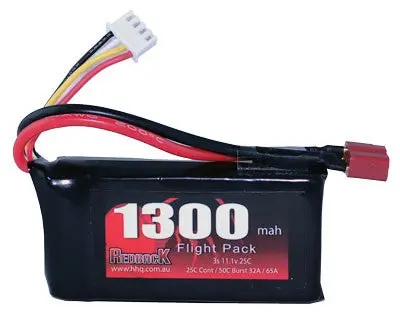 Redback 1300Mah 11.1V 25C Lipo Battery Soft Case - Rblp3c13 1