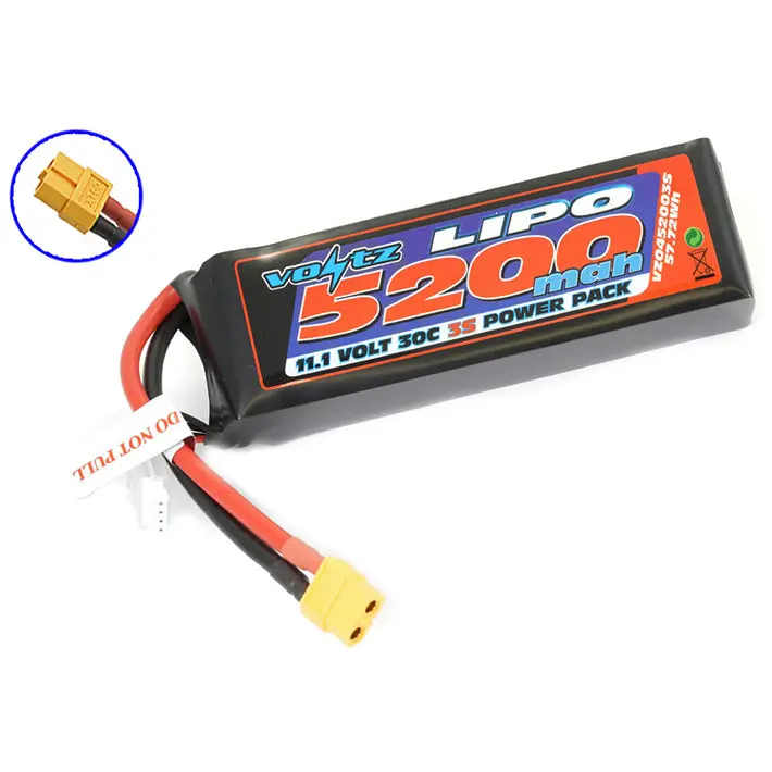 5200Mah Hard Case 11.1V 30C 3S Lipo Battery With Xt60 1