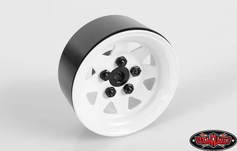 Rc4wd 5 Lug 1.9In Steel Stamped Beadlock Wheels White 4Pcs - Z-W0127 1