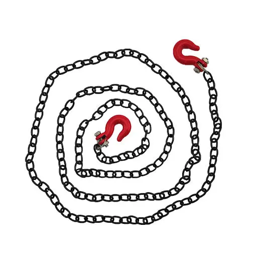 Rct 1:10 Rc Crawler Accessories Tow Chain With Trailer Hook - Black Chain - Rctel01019b 1