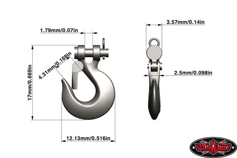Rc4wd 1:10 Warn Winch Hook - Z-S1011 2