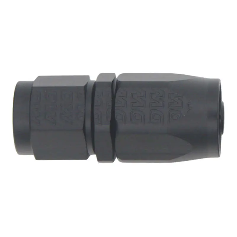 Deatschwerks 6An Female Swivel Strait Hose End Cpe - Anodized Matte Black 1