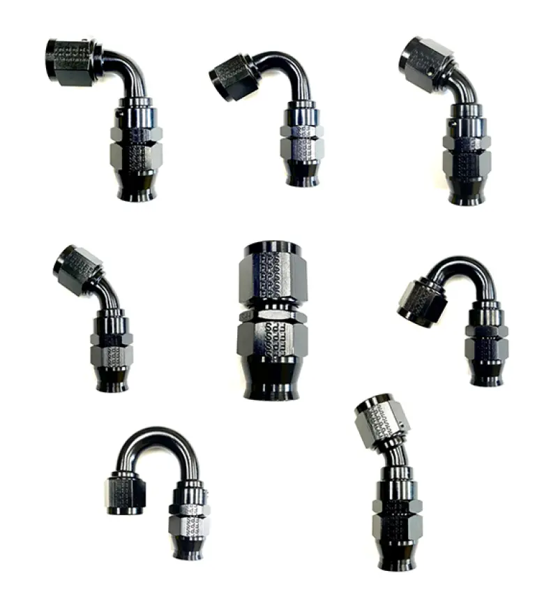 Fragola -10An Real Street X 180 Degree Hose End Black For Ptfe Hose 1