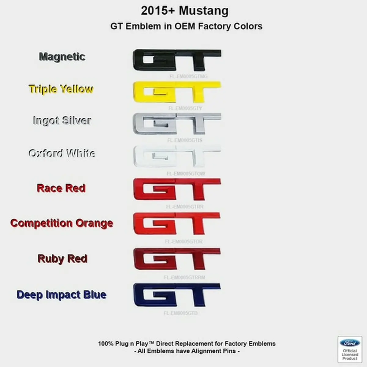 Upr Products Gt Rear Emblem Color Coded (15-20 Mustang) 1