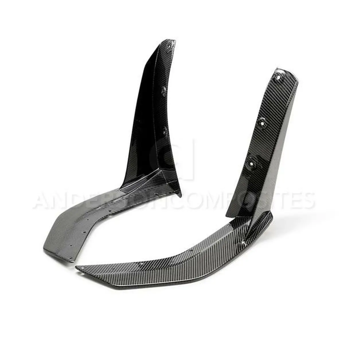 Anderson Composites Carbon Fiber Front Splitter Wickers (2020-2021 Shelby Gt500) 1