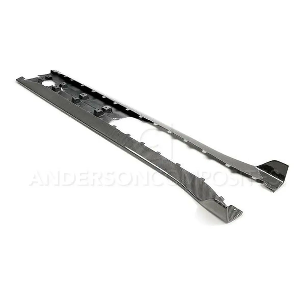 Anderson Composites Carbon Fiber Side Rocker Panel Splitters Pair (2020-2021 Shelby Gt500) 1
