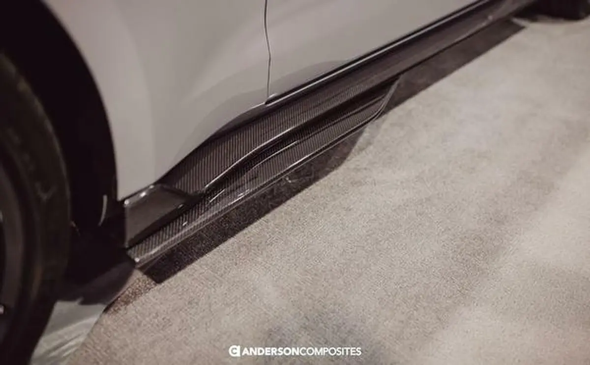 Anderson Composites Carbon Fiber Side Rocker Panel Splitters Pair (2020-2021 Shelby Gt500) 2