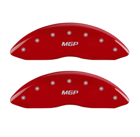 Mgp Caliper Covers Mgp Logo Red Finish Silver Characters (10-15 Camaro) 14033Smgprd 1