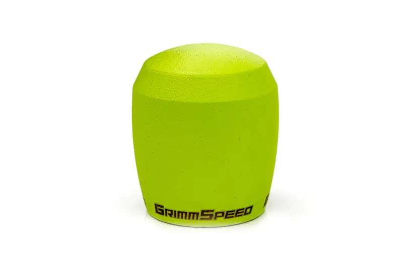Grimmspeed Stubby Shift Knob Stainless Steel - Subaru 5 And 6 Speed Manual Transmission - Neon Green 1